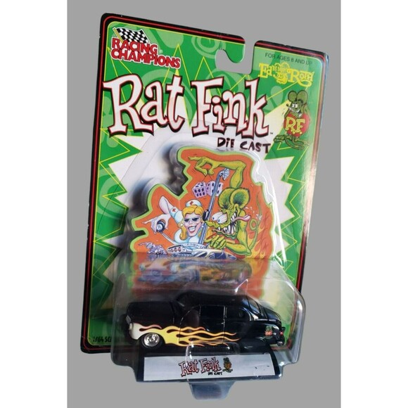 Racing Champions MERCURY Black RAT FINK LAKE PIPES SAVE LIVES! Ed Big Daddy Roth - Picture 2 of 14